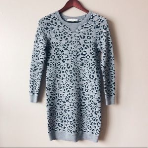 Animal print sweater dress
